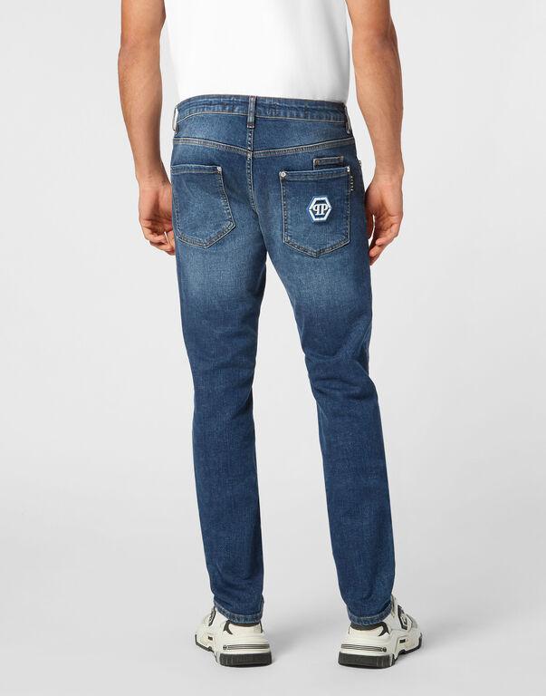 Jeans slim fit stone washed MDT4011 PDE004N 02 08HS PHILIPP PLEIN Blue shark 