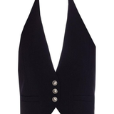 Gilet corto in tessuto tecnico con schiena scoperta 104931A213 Z99 PINKO Nero limousine 