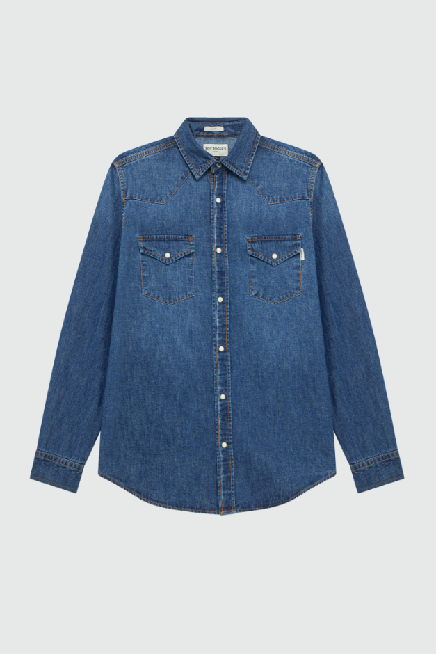 Camicia in denim stone washed RRU400 CP20 2798 0999 ROY ROGER'S Denim 
