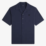 Camicia con colletto a rever in mesh compresso M1745 46B FRED PERRY Dark airforce 
