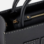 Tote piccola con impunture a contrasto BS08A51E2 110 ELISABETTA FRANCHI Nero 