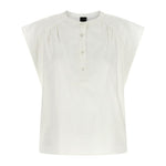 Blusa smanicata 107004A2LD Z05 PINKO Bianco-biancaneve 