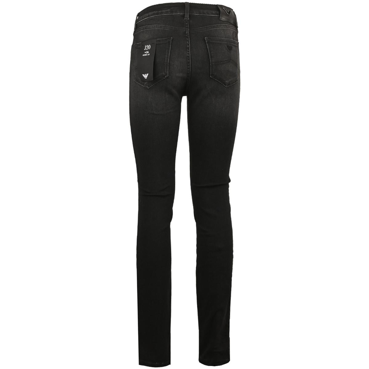 Jeans a vita alta e gamba super skinny in denim stretch misto lyocell 6R2J20 2DAXZ 0005 EMPORIO ARMANI Black 