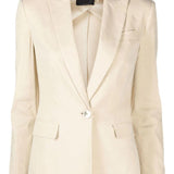 Giacca con revere a lancia 100987A0IM C28 PINKO Beige 