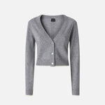 Cardigan con scollo a V 105447A2Q9 II2 PINKO Grigio monumento 