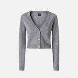 Cardigan con scollo a V 105447A2Q9 II2 PINKO Grigio monumento 