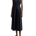 Abito lungo smanicato CFWWDR0184FRUT3944 3989 WOOLRICH Melton blue 
