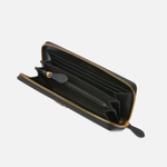 Portafoglio zip-around in pelle 100250A0F1 Z99Q PINKO Nero-antigue 