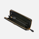 Portafoglio zip-around in pelle 100250A0F1 Z99Q PINKO Nero-antigue 