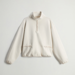 Felpa in misto cotone a collo alto CFWWSW0136FRUT3865 8743 WOOLRICH Milky cream 