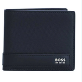 Portafoglio in pelle effetto saffiano 50552868 10269711 01 405 BOSS Dark blue 