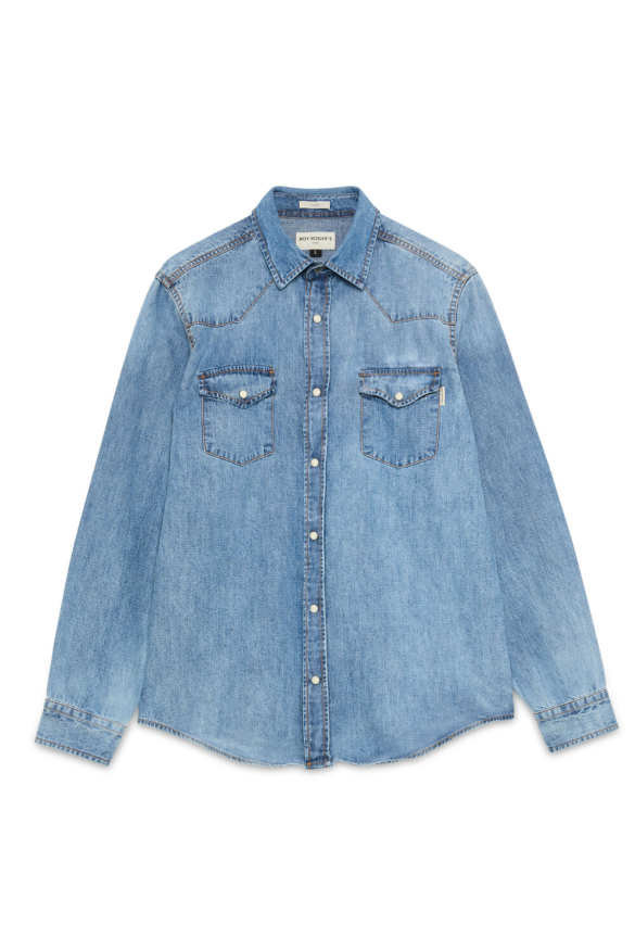 Camicia in denim stone washed RRU400 CP20 2866 0999 ROY ROGER'S Denim 