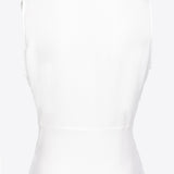 Top scollo a V in crèpe 1015868889 Z05 PINKO White 