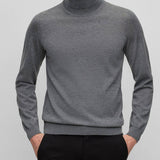 Maglia collo alto in lana merinos 50468262 10241489 01 030 BOSS Medium grey 