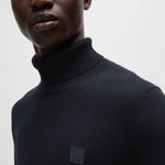Maglia a collo alto cotone e cashmere 50527573 10265865 01 404 BOSS Dark blue 