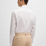 Camicia slim fit in cotone elasticizzato 50479915 10151300 03 100 BOSS White 