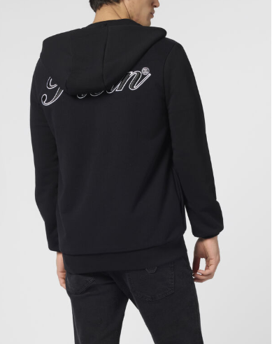 Felpa con cappuccio e zip MJB3953 PTE180N 02 PHILIPP PLEIN Black 