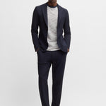 Giacca in seersucker elasticizzato 50540784 10271182 01 404 BOSS Dark blue 