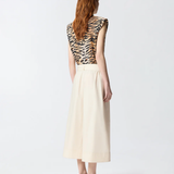 Pantalone con cintura logata 106439A35Q C03 PINKO Beige 