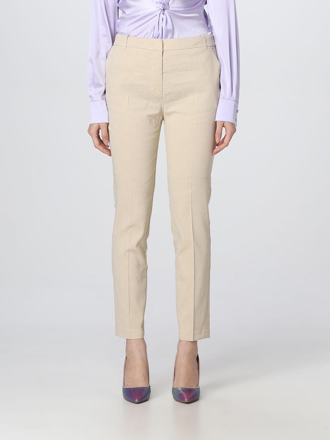 Pantalone dritto in punto stoffa 100155A0IM C28 PINKO Beige 
