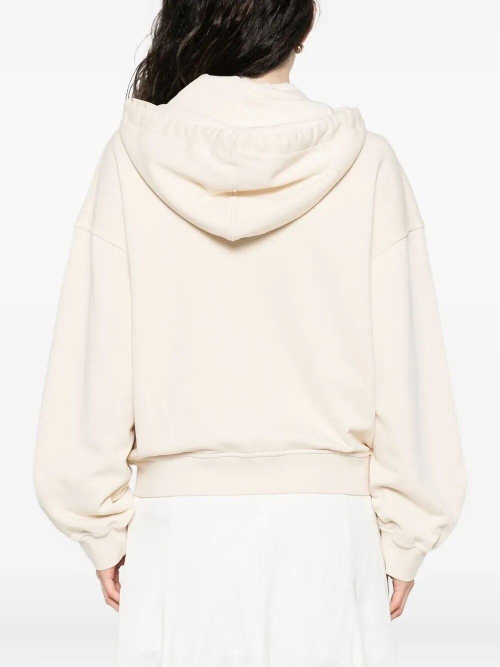 Felpa zippata con cappuccio 105509A2RB C03 PINKO Beige g. maroso 