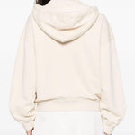 Felpa zippata con cappuccio 105509A2RB C03 PINKO Beige g. maroso 