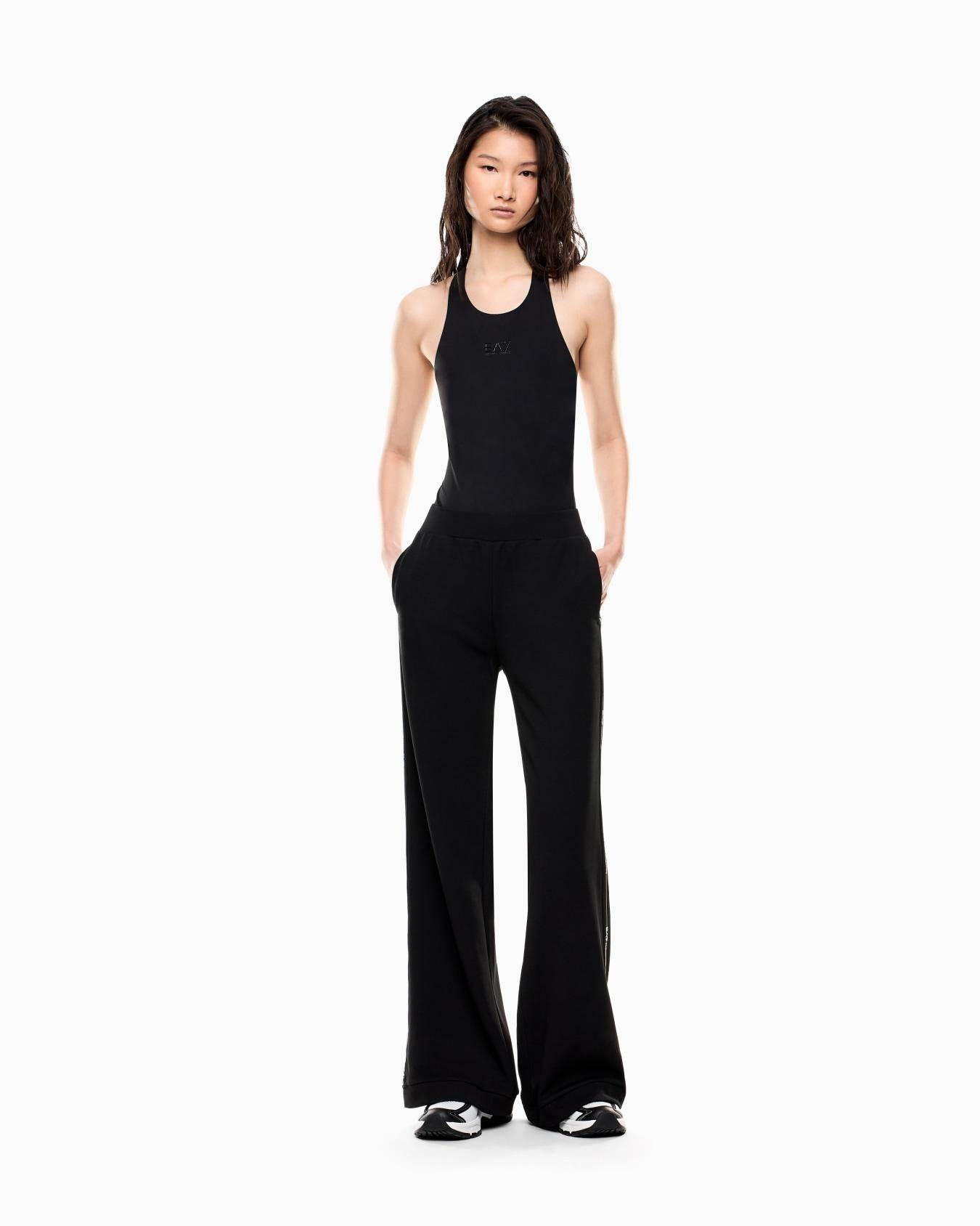 Pantaloni in jersey di cotone e modal 7W000961 AF12501 UC0001 EA7 Black 