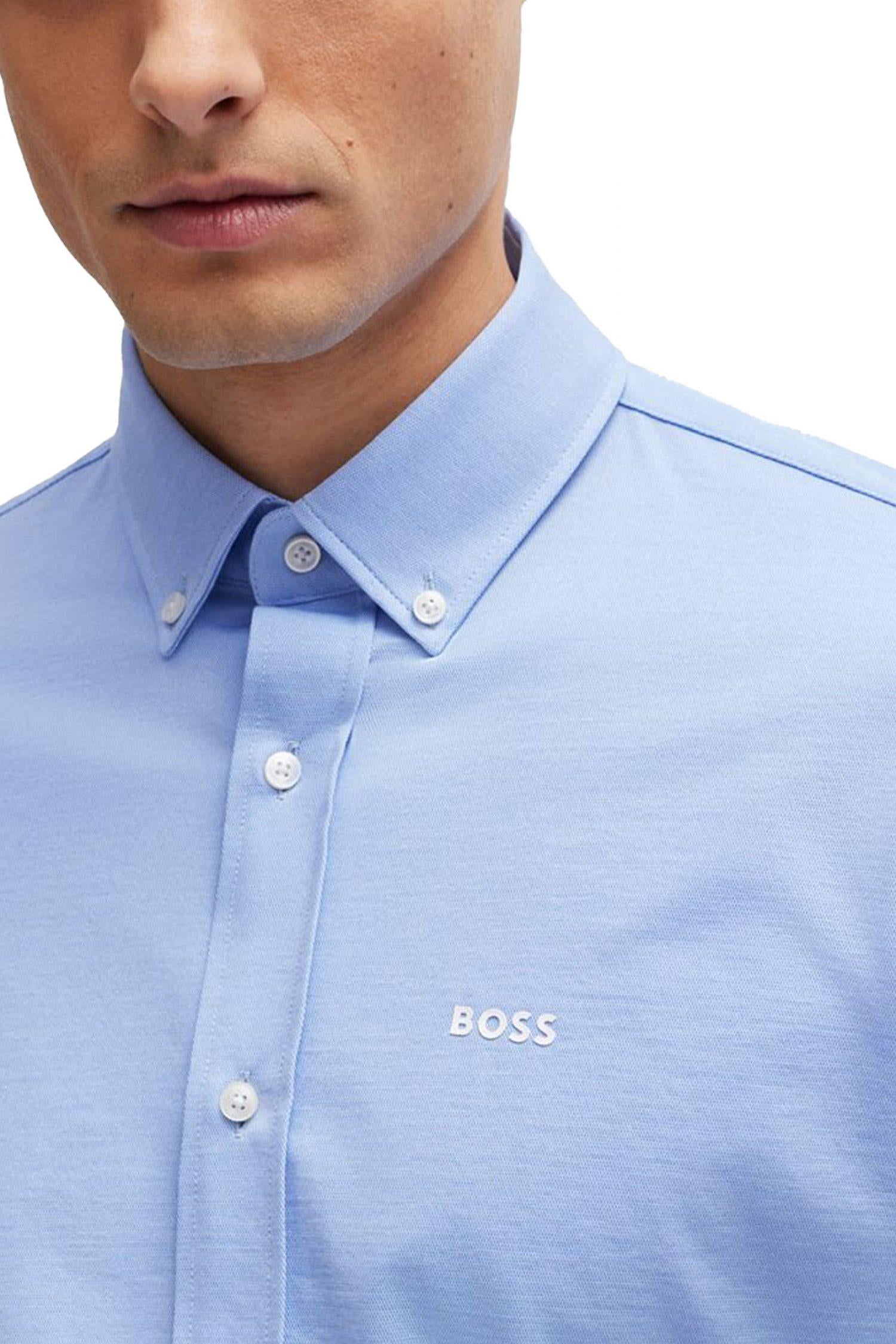 Camicia regular fit con botton down al collo 50469378 10239284 01 450 BOSS Light pastel blue 