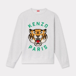 Felpa girocollo con ricamo FE68SW1064MF 93A KENZO Grigio melange 