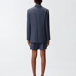 Blazer doppiopetto in lana con bottoni dorati 105617A2SN G02 PINKO Blu-eclissi totale 