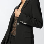 Blazer monopetto in viscosa effetto scuba 104903A1L3 Z99 PINKO Black 