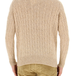 Maglia girocollo con ricamo B2P000 5W106 14057 BALLANTYNE Natural 