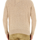 Maglia girocollo con ricamo B2P000 5W106 14057 BALLANTYNE Natural 