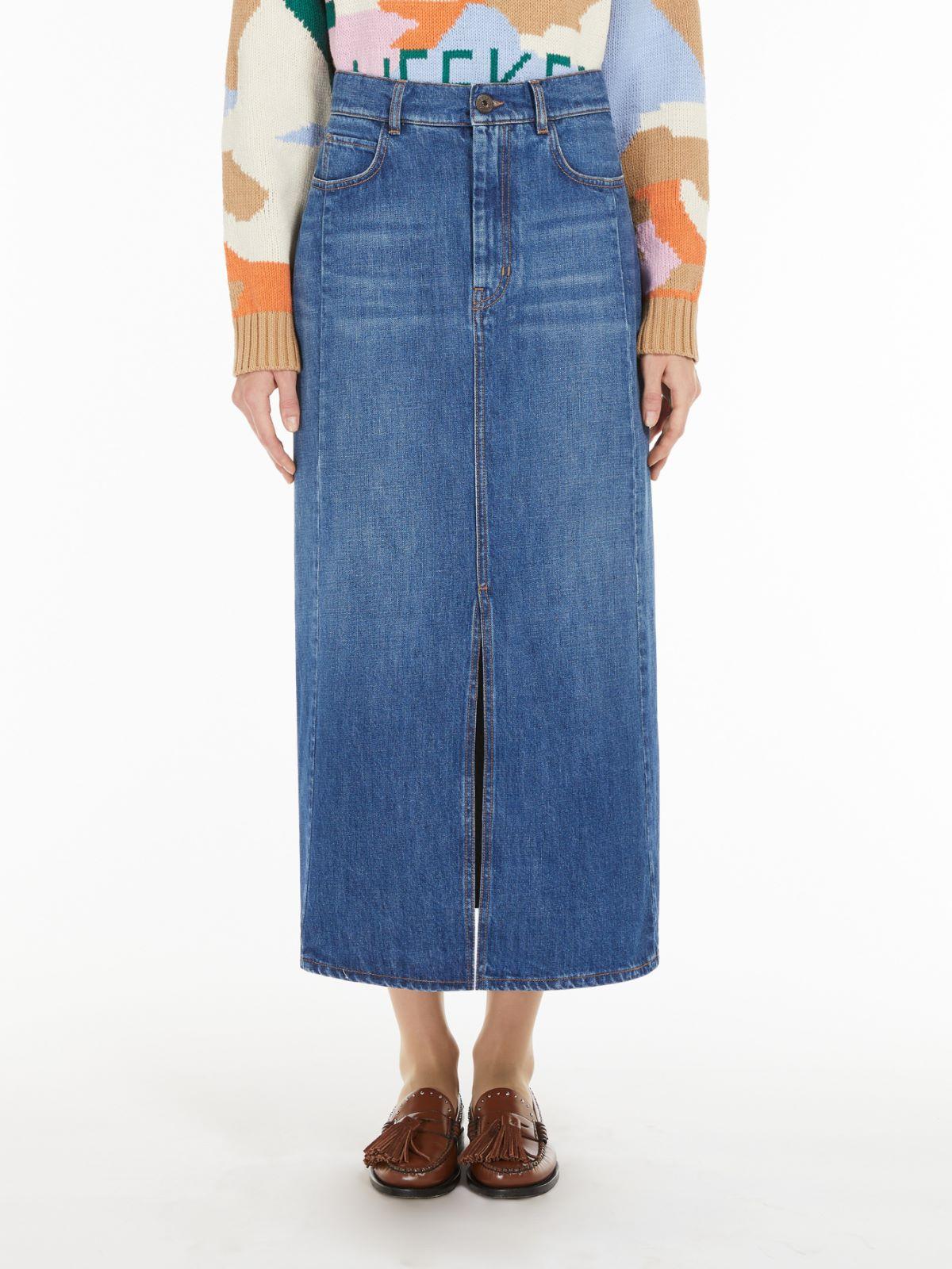 Gonna lunga in denim 2515101061 008 MAX MARA WEEKEND Blu 