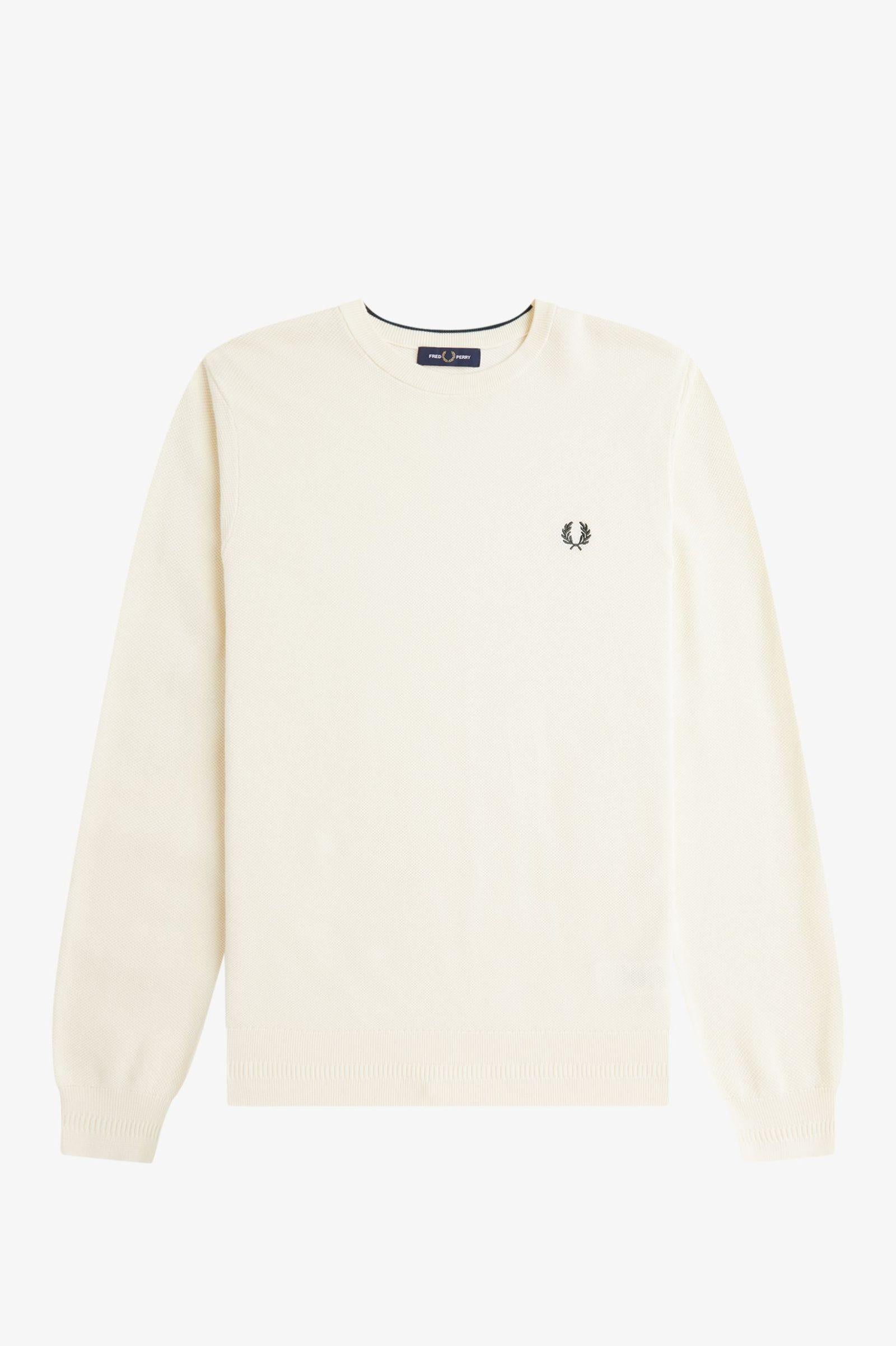 Maglione in piqué K1309 560 FRED PERRY Ecru 