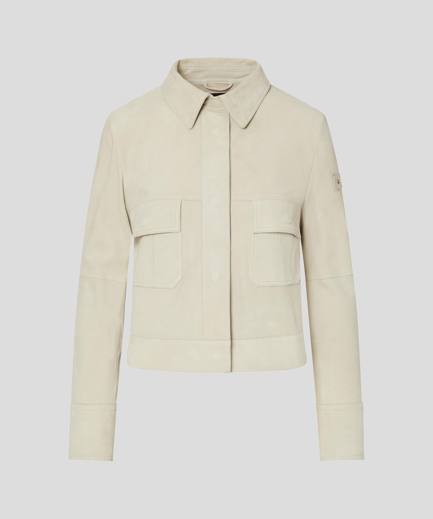Giubbotto in suede PED5567 99012407 729 PEUTEREY Ivory 