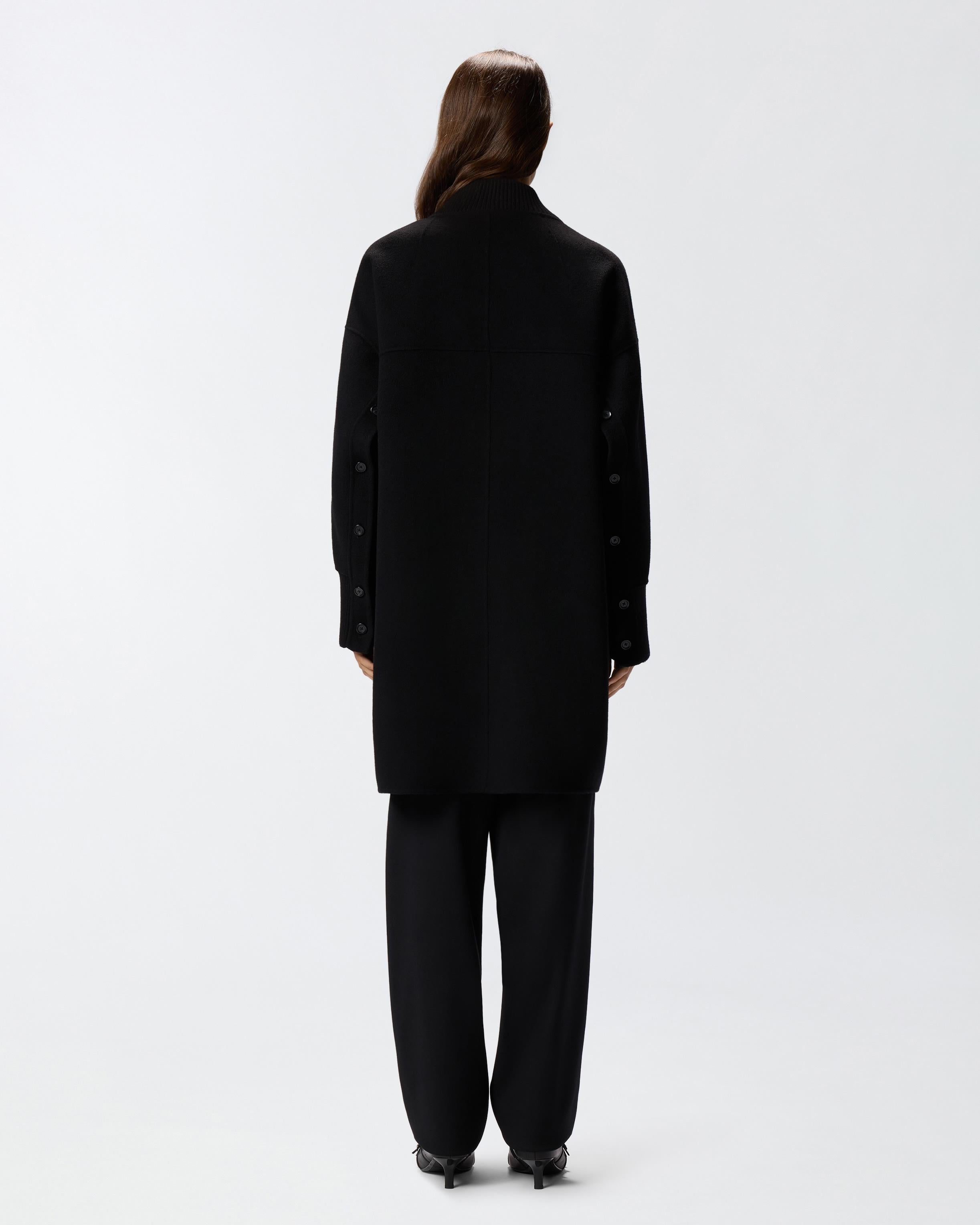 Cappotto lungo in panno double 105404A1ZQ Z99 PINKO Nero limousine 
