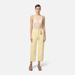 Jeans in cotone tinto con charm logato PJ87D51E2 DC7 ELISABETTA FRANCHI Lemon grass 