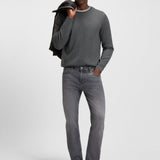 Maglia girocollo in merinos 50468239 10241501 01 030 BOSS Medium grey 