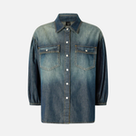 Camicia in denim con maniche a palloncino 106596A37K PJC PINKO Lavaggio medio scuro 