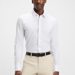 Camicia in jersey 50474283 10239269 01 100 BOSS White 