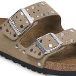 Ciabatta in pelle scamosciata con rivetti ARIZONA RIVET 1029390 TAUPE BIRKENSTOCK Taupe 