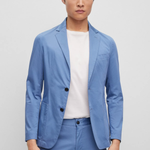 Giacca in cotone 50488455 10248356 01 479 BOSS Open blue 
