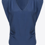 Blusa scollata 103113A1O8 G57 PINKO Blue 