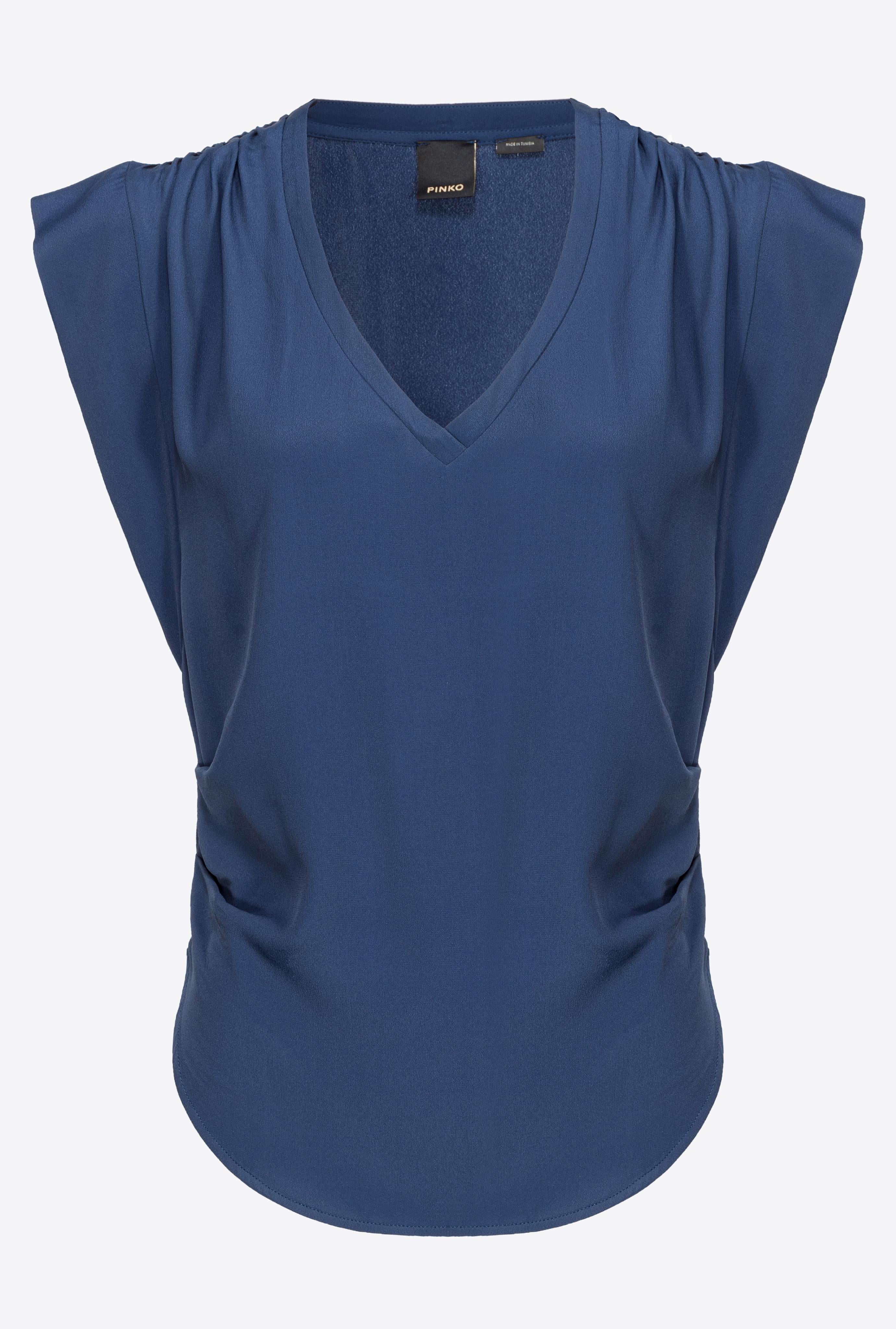 Blusa scollata 103113A1O8 G57 PINKO Blue 