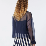 Camicia in organza di seta 2615261012600 004 MAX MARA WEEKEND Blu 