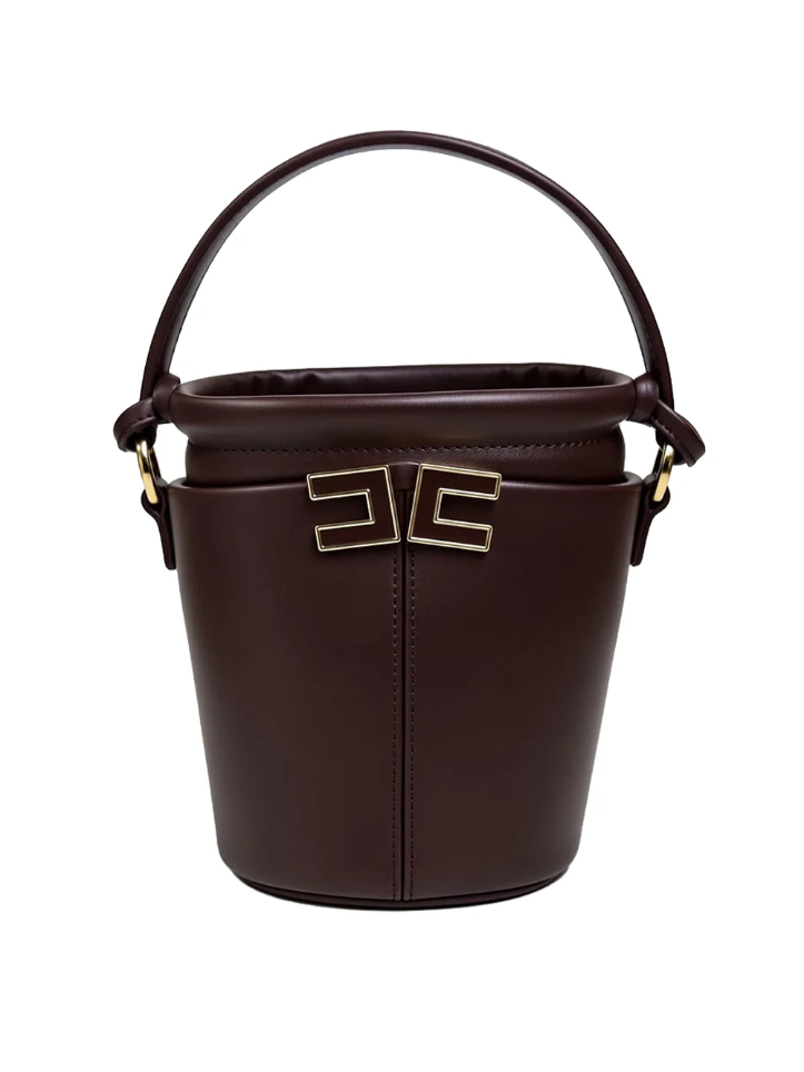 Borsa a secchiello in ecopelle BS92A61E2 644 ELISABETTA FRANCHI Cacao 