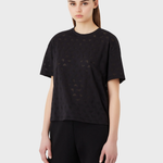 T-shirt in jersey devoré eagle all over 3R2T7F 2JWBZ 0999 EMPORIO ARMANI Black 