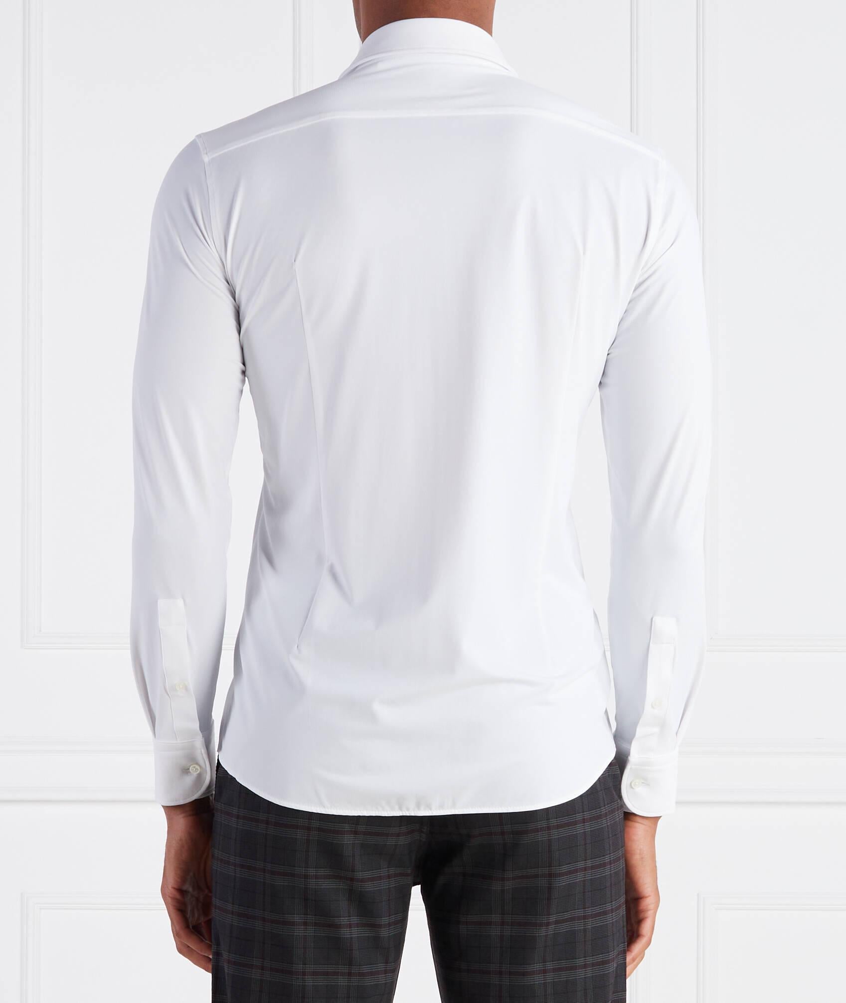 Camicia slim fit in tessuto tecnico 50490393 10225157 02 100 BOSS White 