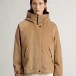 Giacca in velluto a coste a tre strati con cappuccio CFWWOU2022FRUT5010 8908 WOOLRICH Cornstalk 